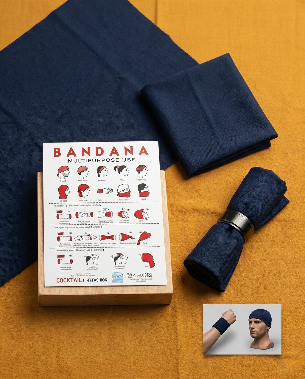 Cotton Base Head Bandana / Tube Type