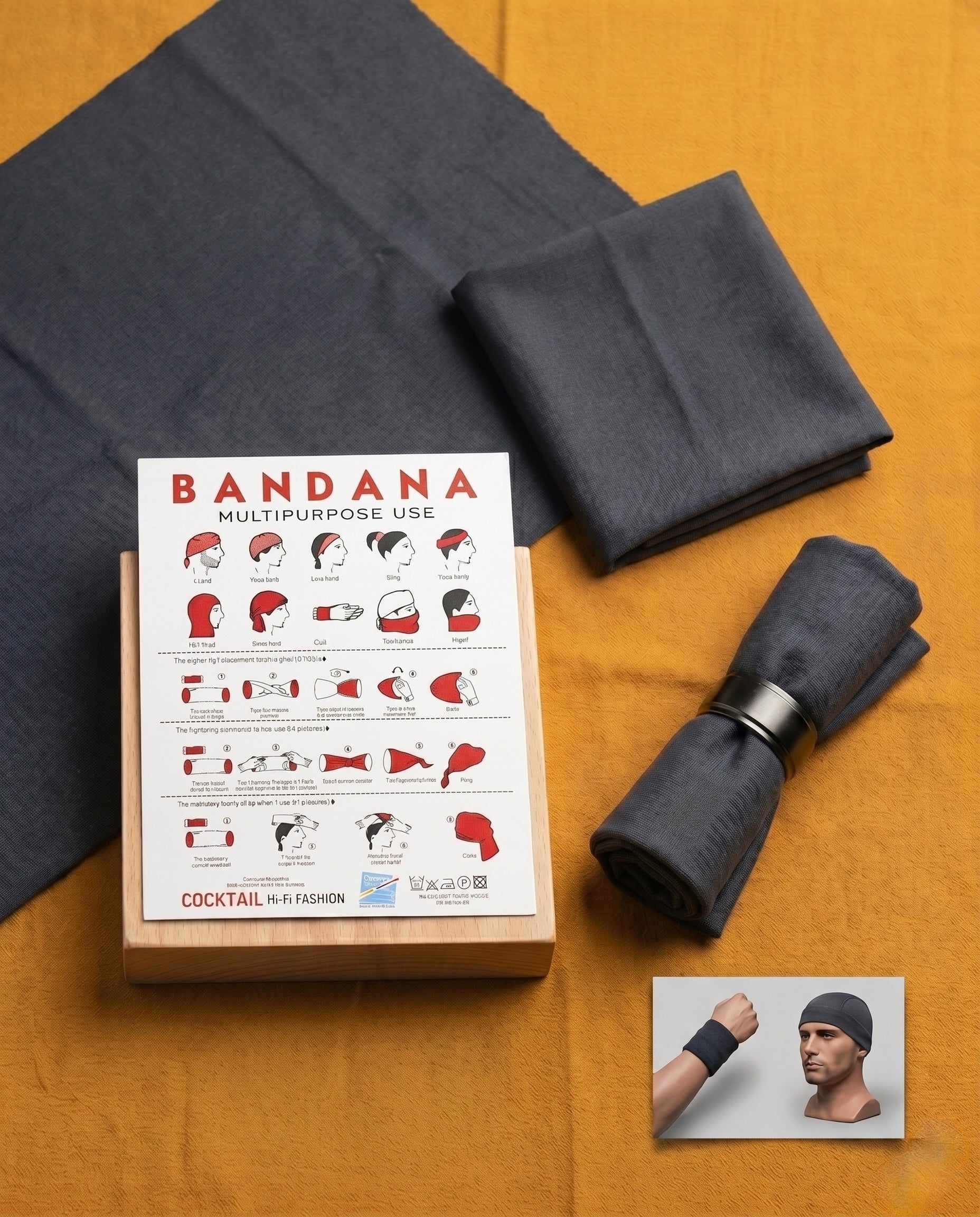 Cotton Base Head Bandana / Tube Type