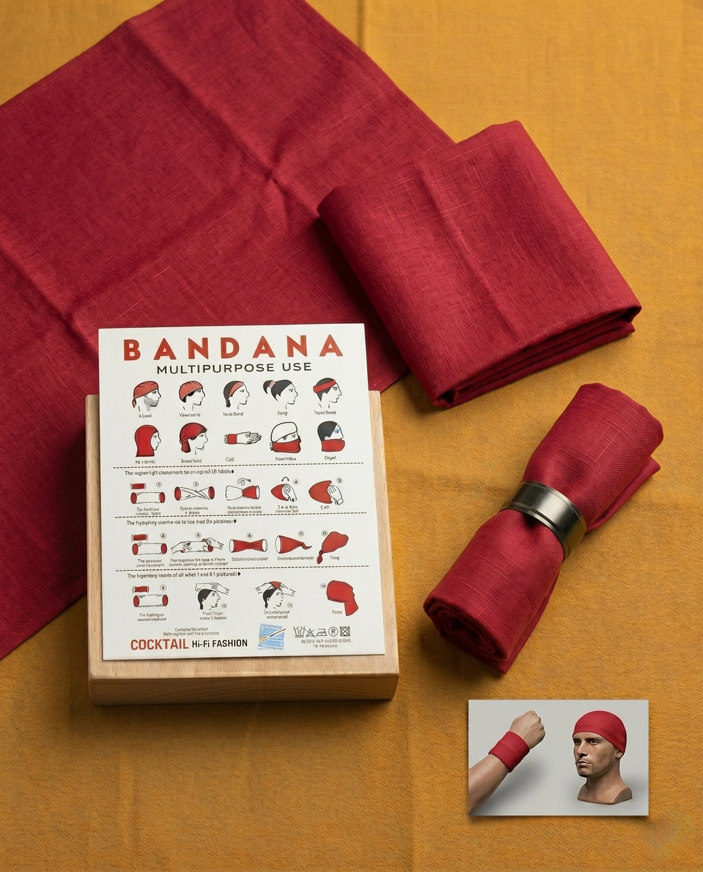 Cotton Base Head Bandana / Tube Type